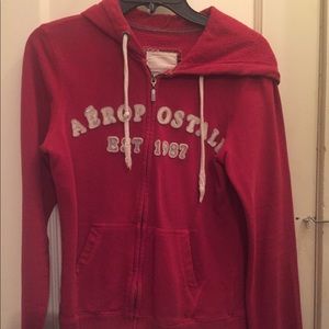 Aeropostale Red Zip up Hoodie
